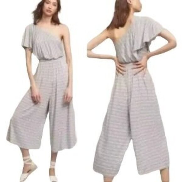 Anthropologie Maeve Jamie White One Shoulder Jumpsuit - Picture 1 of 9